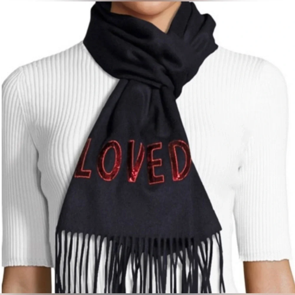 Gucci LOVED Cashmere Sequin Scarf New - Picture 15 of 15